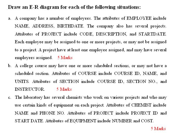 A company has a number of employees. The attributes