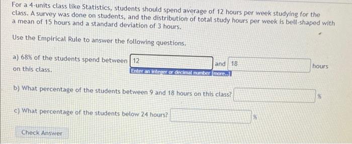 Solved For A 4-units Class Like Statistics, Students Should | Chegg.com