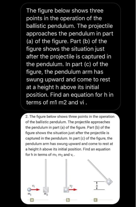 Solved The figure below shows three points in the operation | Chegg.com