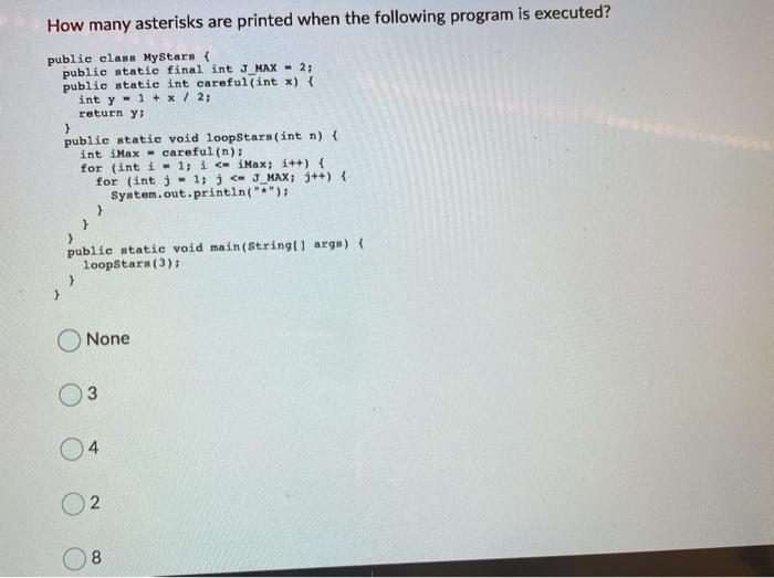 Solved Consider the following method: public static int | Chegg.com