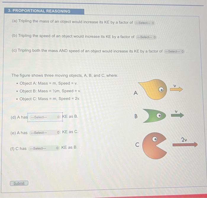 Solved (a) Tripling the mass of an object would increase its | Chegg.com