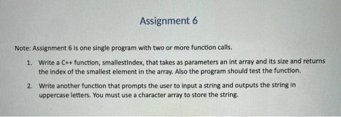 Solved Assignment 6 Note: Assignment 6 is one single program | Chegg.com