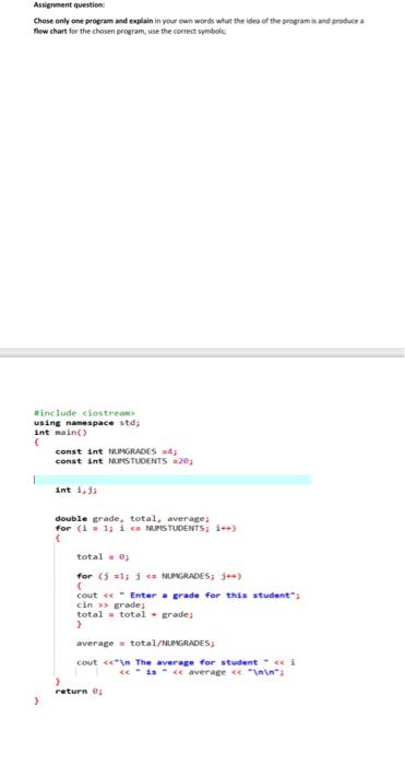 Solved Assignment question: Chose only one program and | Chegg.com