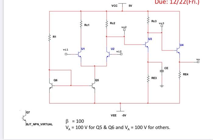 Solved 1. calculate Re3, Rc3, Re4, Rc2, Rc1, Ic1, Ic2 and | Chegg.com