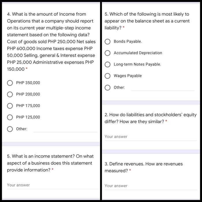 Solved 5. Which of the following is most likely to appear on | Chegg.com