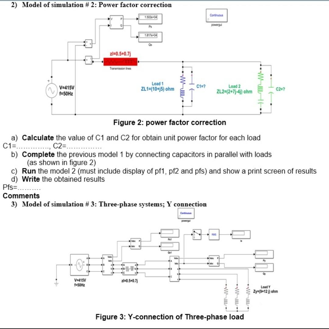 Solved 2) Model of simulation # 2: Power factor correction | Chegg.com
