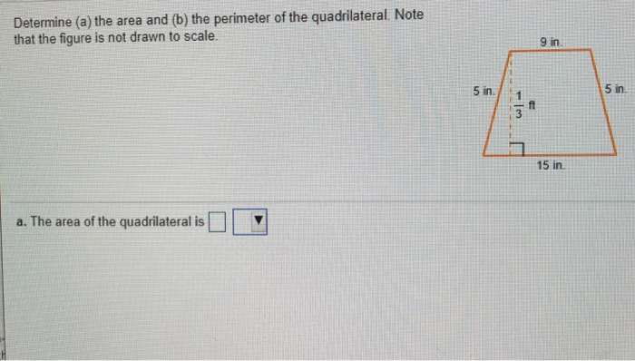 Solved Determine (a) The Area And (b) The Perimeter Of The | Chegg.com