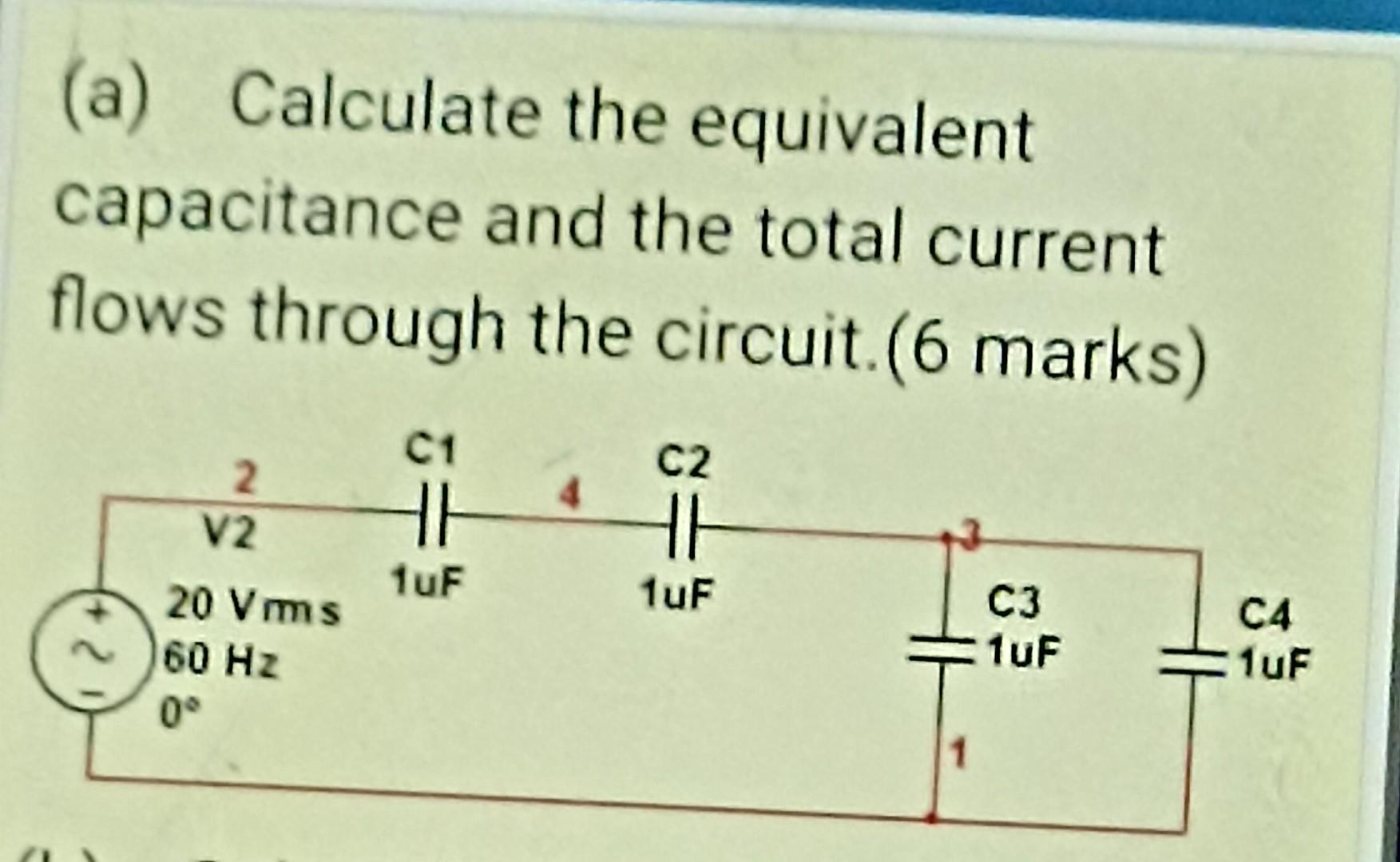 Solved (a) Calculate the equivalent capacitance and the | Chegg.com