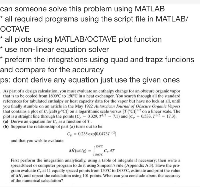 Solved can someone solve this problem using MATLAB * all | Chegg.com