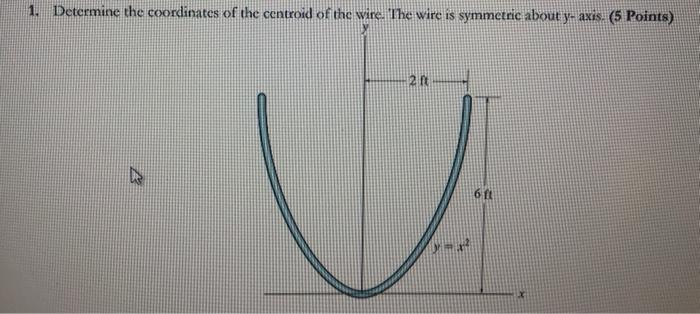 Solved 1. Determine the coordinates of the centroid of the | Chegg.com