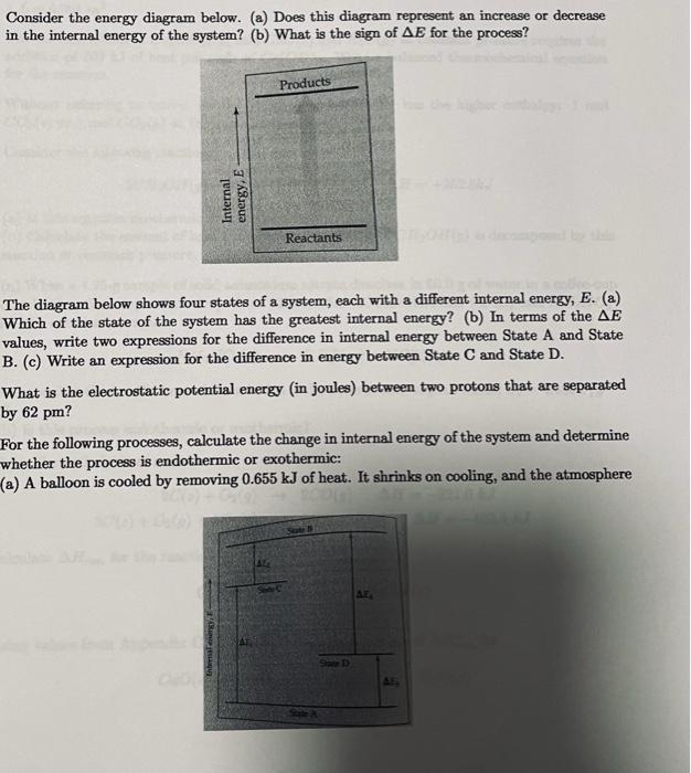 Solved Consider the energy diagram below. (a) Does this | Chegg.com