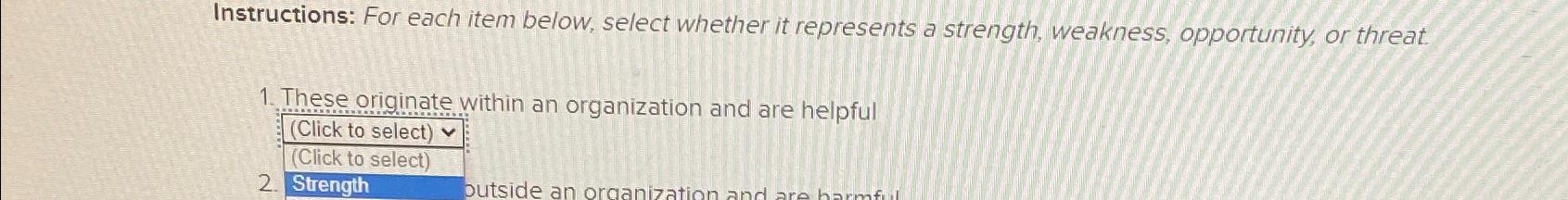 Solved Instructions: For each item below, select whether it | Chegg.com