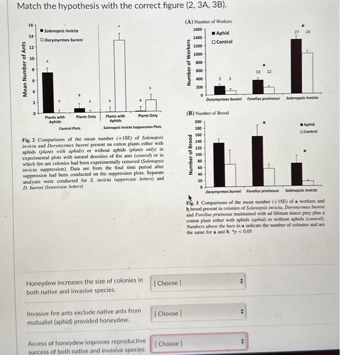Solved Match the hypothesis with the correct figure