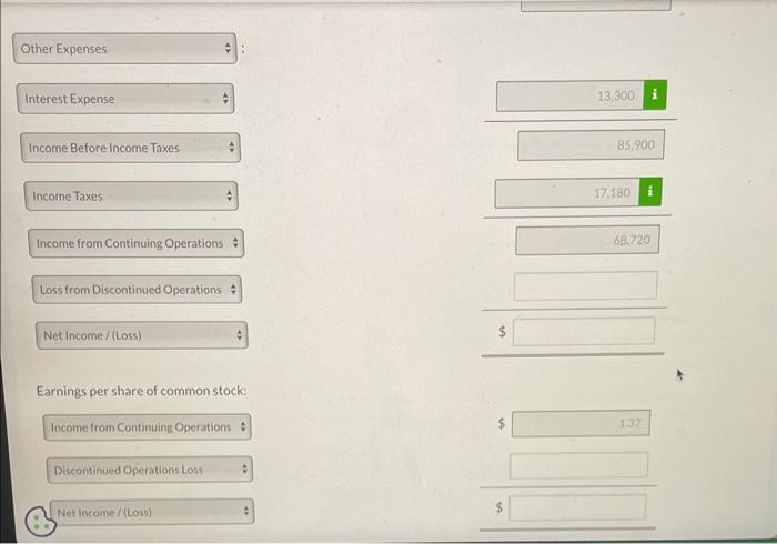 Solved Prepare A Multiple Step Income Statement For 2025 For 5737