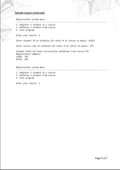 Solved Problem Write a program that simulates a student | Chegg.com