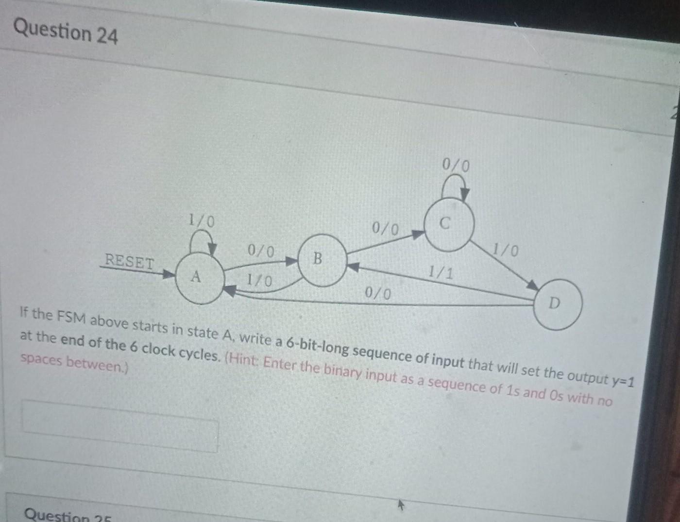 Question 25 Parameter Value clock to a contamination