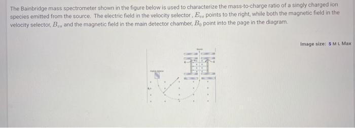Solved The Bainbridge mass spectrometer shown in the figure | Chegg.com