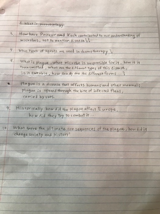 Solved 1. what microbiology How have Pasteur amd Koch | Chegg.com