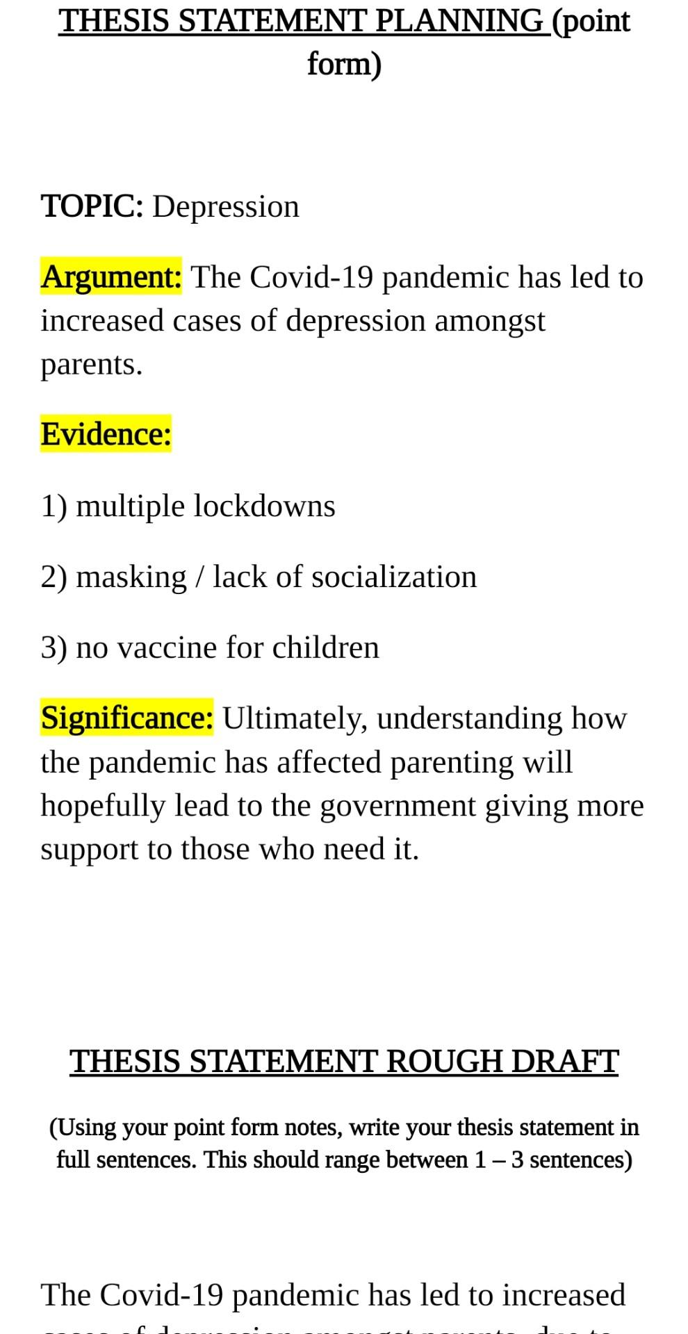 thesis statement on parenting styles