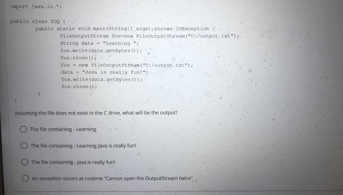 Solved import java.io.: public class 100 public static void | Chegg.com