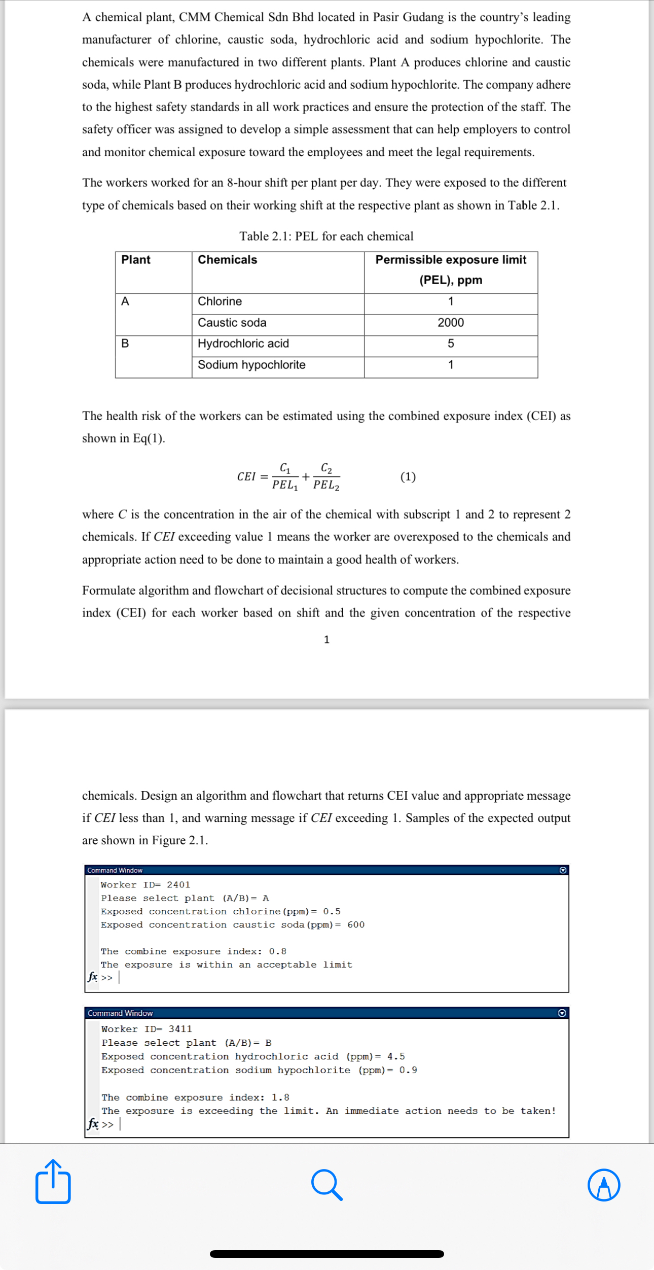 Solved A chemical plant, CMM Chemical Sdn Bhd located in | Chegg.com