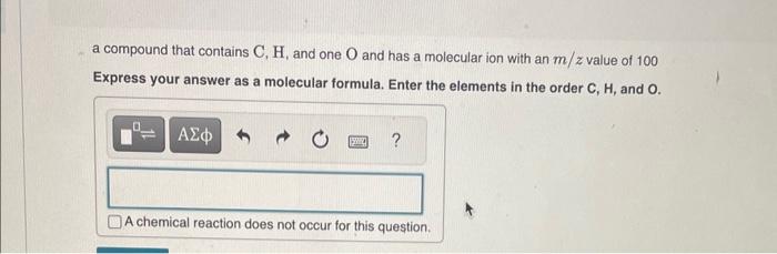 Solved a compound that contains C,H, and one O and has a | Chegg.com