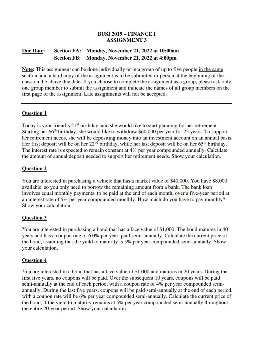 individual assignment vs group assignment