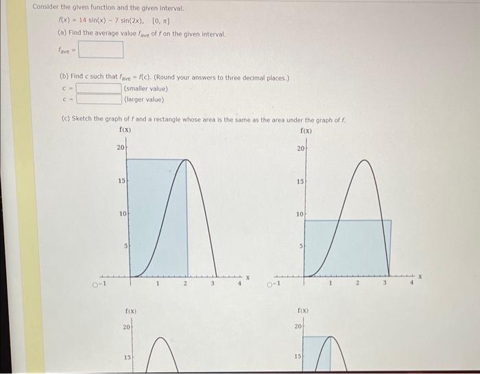 Solved Consider The Given Function And The Given Interval Chegg Com