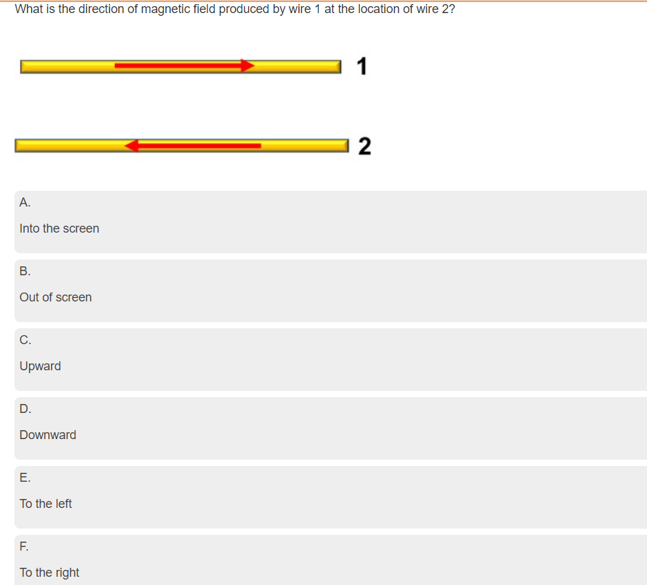 Solved What is the direction of magnetic field produced by | Chegg.com