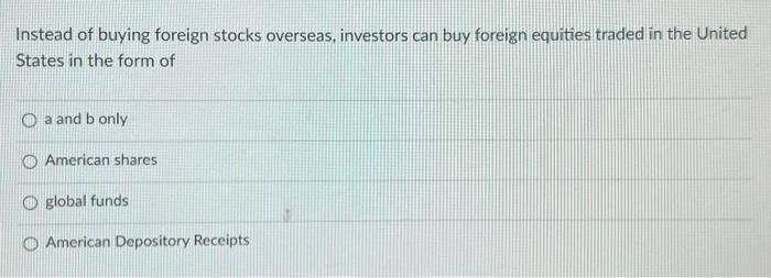 How can i sales buy foreign stocks