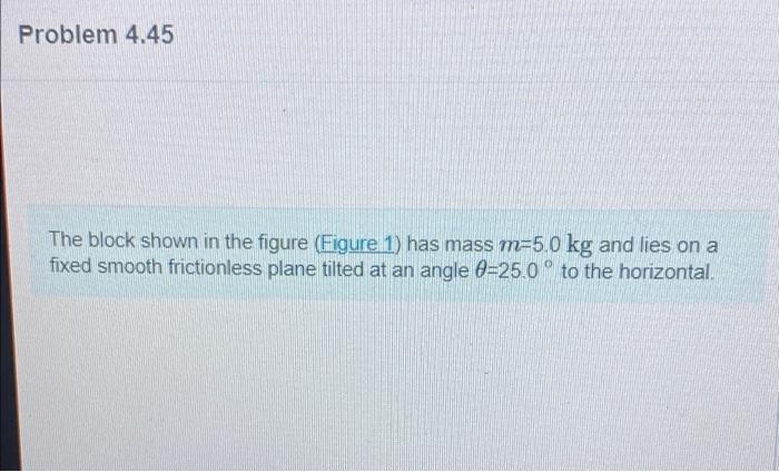 Solved Problem 4.45 The Block Shown In The Figure (Figure 1) | Chegg.com