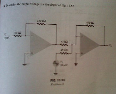 Solved Determine the output voltage for the circuit of Fig. | Chegg.com