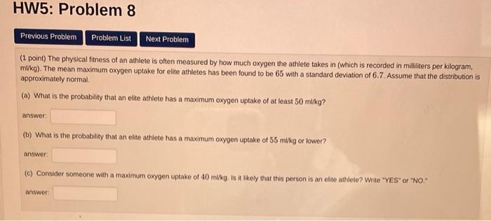 Solved HW5: Problem 8 Previous Problem Problem List Next | Chegg.com