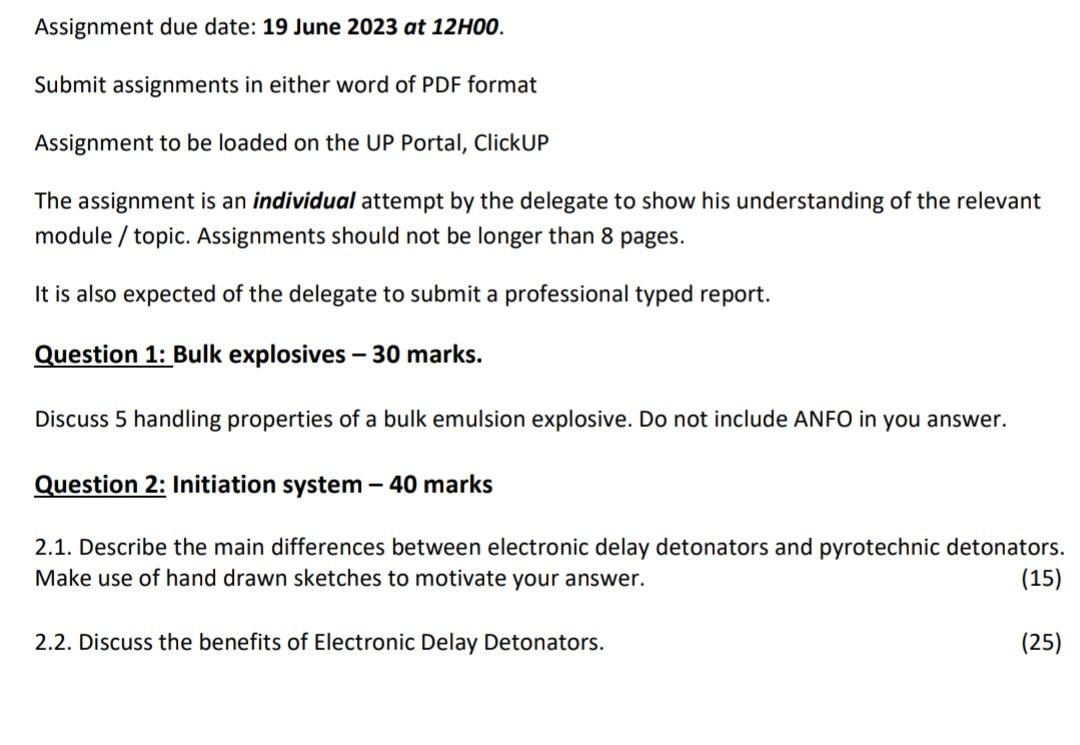 july 2023 assignment submission last date