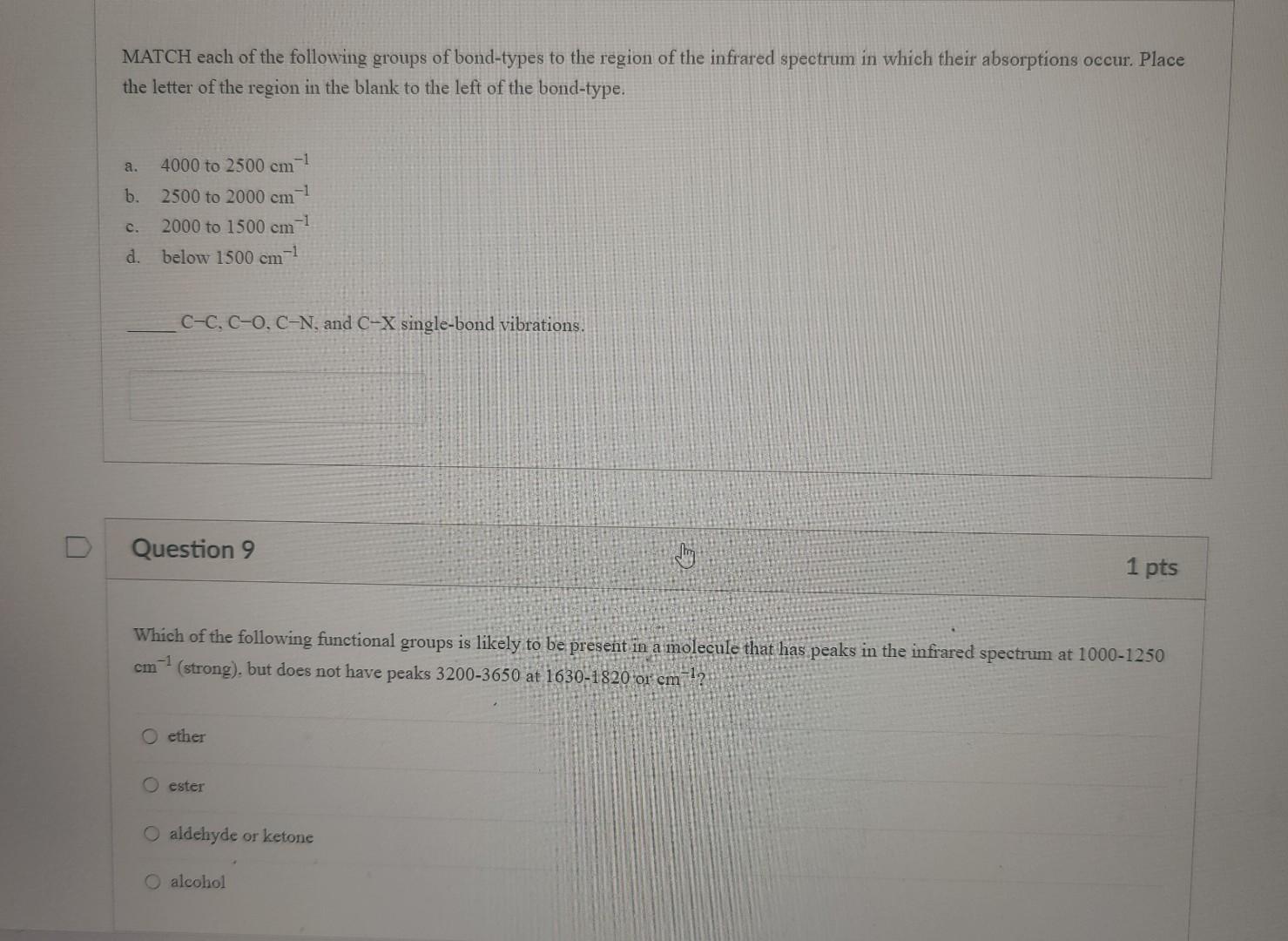 Solved MATCH each of the following groups of bond-types to | Chegg.com