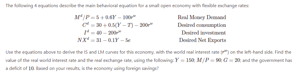 a) ﻿The following 4 ﻿equations describe the main | Chegg.com