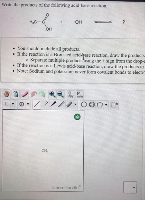 Solved Write The Products Of The Following Acid Base 8519