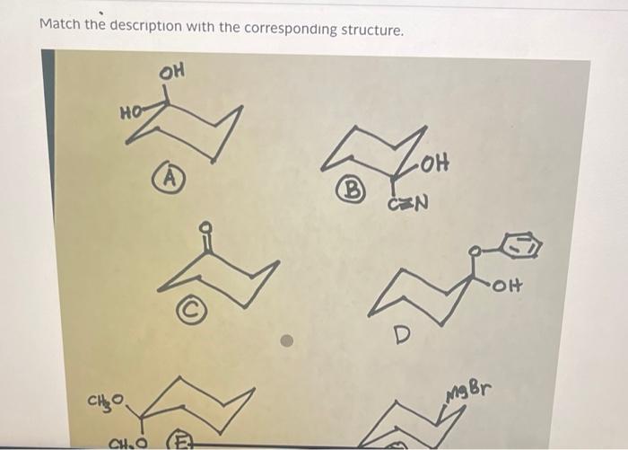 Match the description with the corresponding | Chegg.com