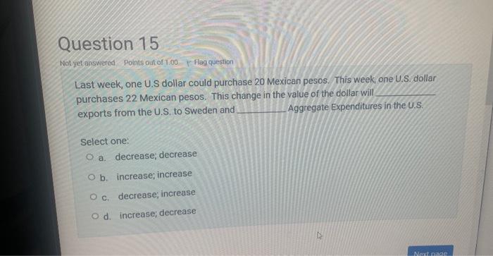 Solved Which of the following would cause a decrease in | Chegg.com