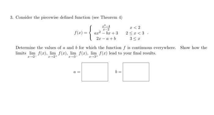 Solved 3. Consider the piecewise defined function (see | Chegg.com