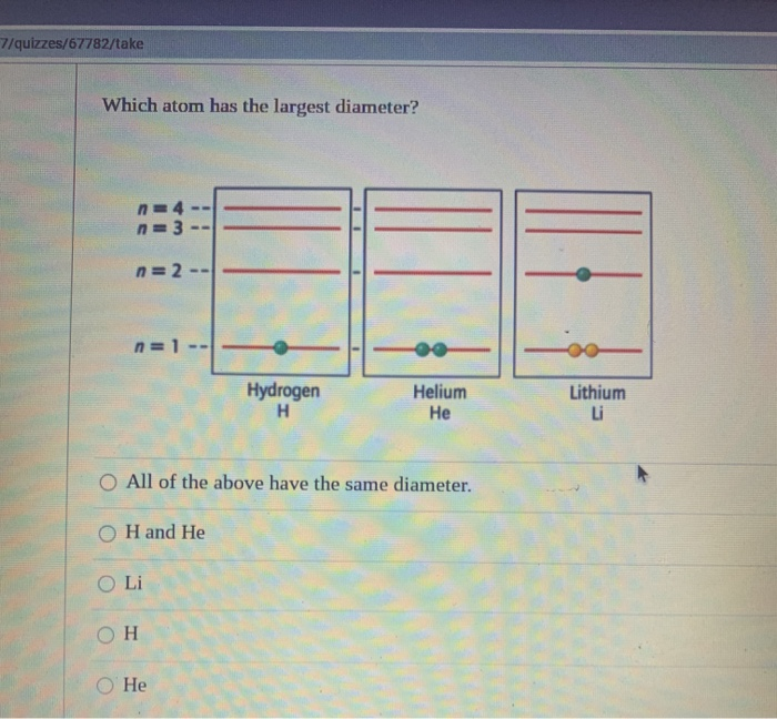 Solved 7/quizzes/67782/take Which Atom Has The Largest | Chegg.com