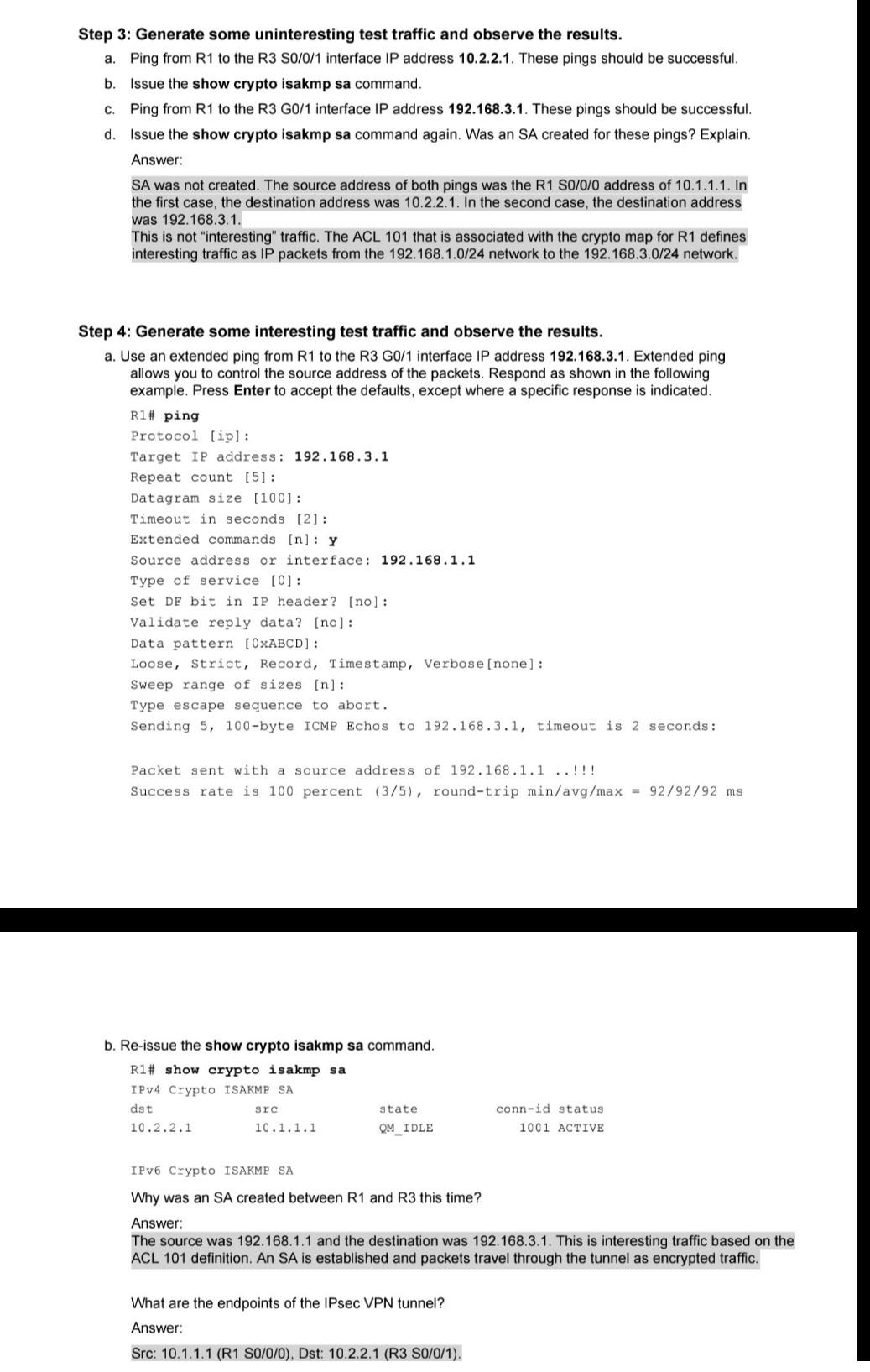 CSCB354 LAB WORK Lab 6: Configuring a Site-to-Site | Chegg.com