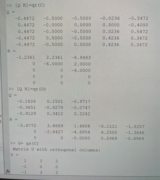 Page 3 of 3 MATLAB Project: QR Factorization 3. | Chegg.com