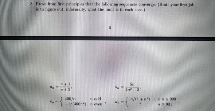 Solved 3. Prove from first principles that the following | Chegg.com