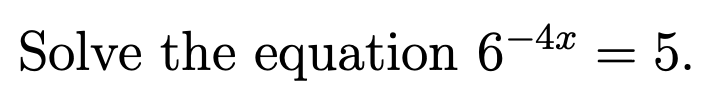 Solved Solve the equation 6-4x=5. | Chegg.com