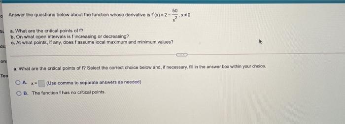 Solved 50 .X70 o Answer the questions below about the | Chegg.com