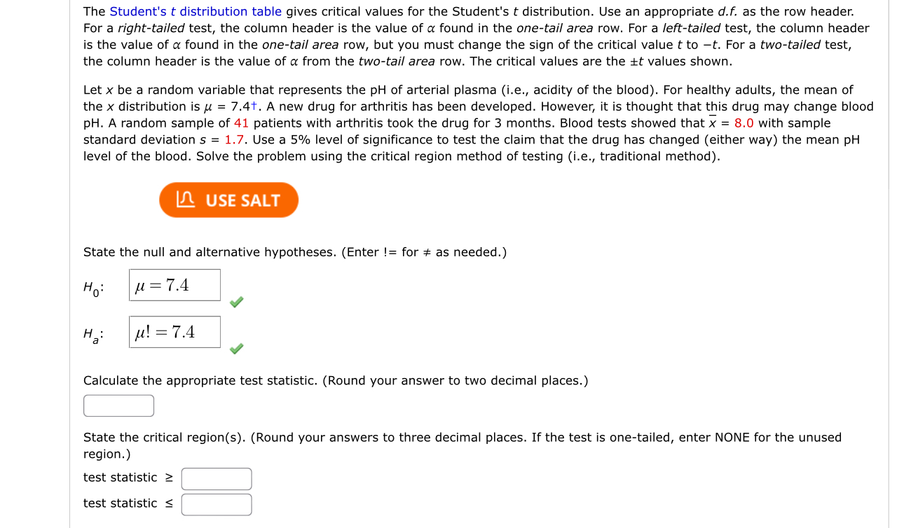 Solved The Student's t ﻿distribution table gives critical | Chegg.com