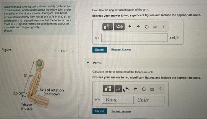 Solved Calculate the angular acceleration of the arm. | Chegg.com