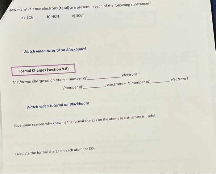 Solved Lewis Structures And Formal Charges - Study Guide | Chegg.com