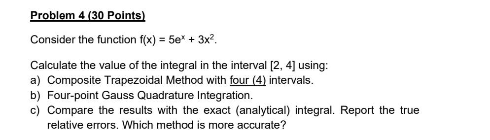 Solved Problem 4 (30 Points) Consider the function f(x) = | Chegg.com